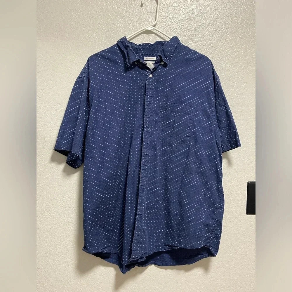 Old navy Men’s Button Down Short Sleeve Polka Dot Shirt XXL
